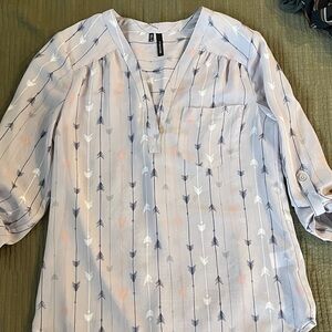 Women's Lavender Blouse with Arrow Print